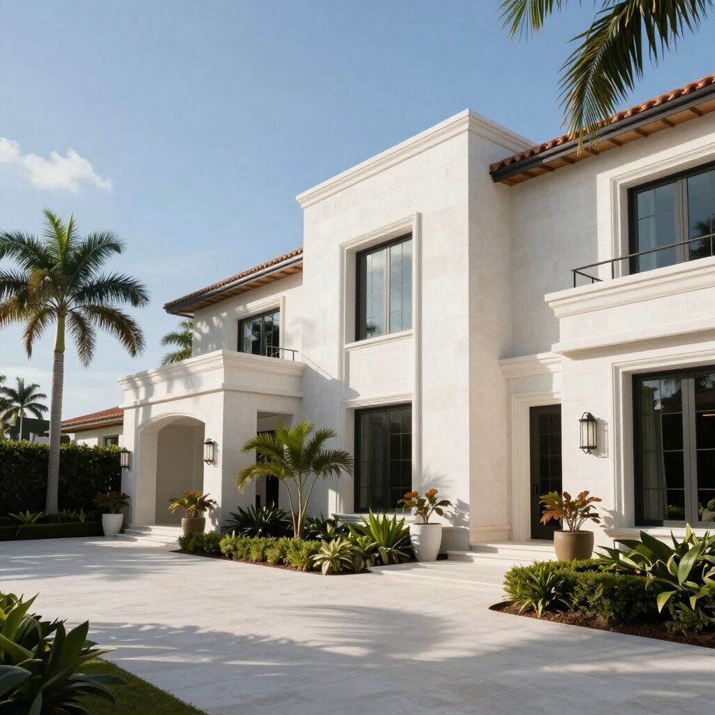 Mediterranean villa front elevation